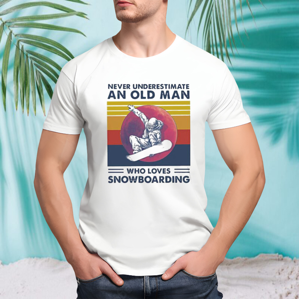 Never Underestimate An Old Man Who Loves Speed Skating Blood Moon 2023 T-shirt