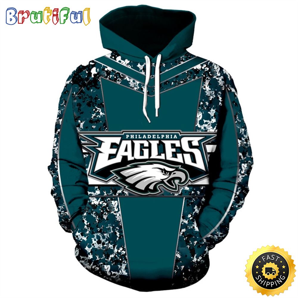 Philadelphia Eagles Logos All Over Print Shirt