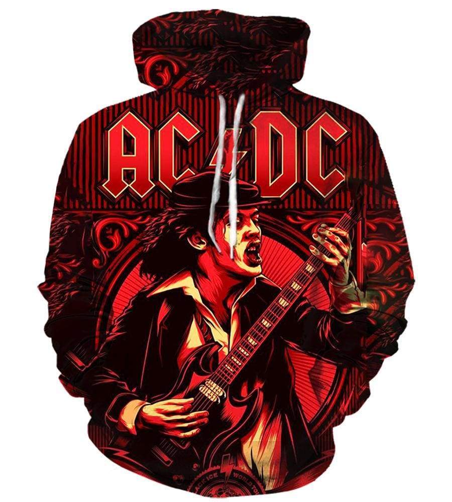 AC  DC Pullover Red 3D Hoodie