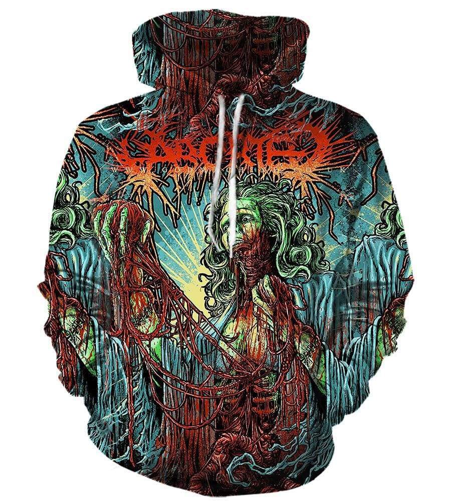 Aborted Pullover Red 3D Hoodie