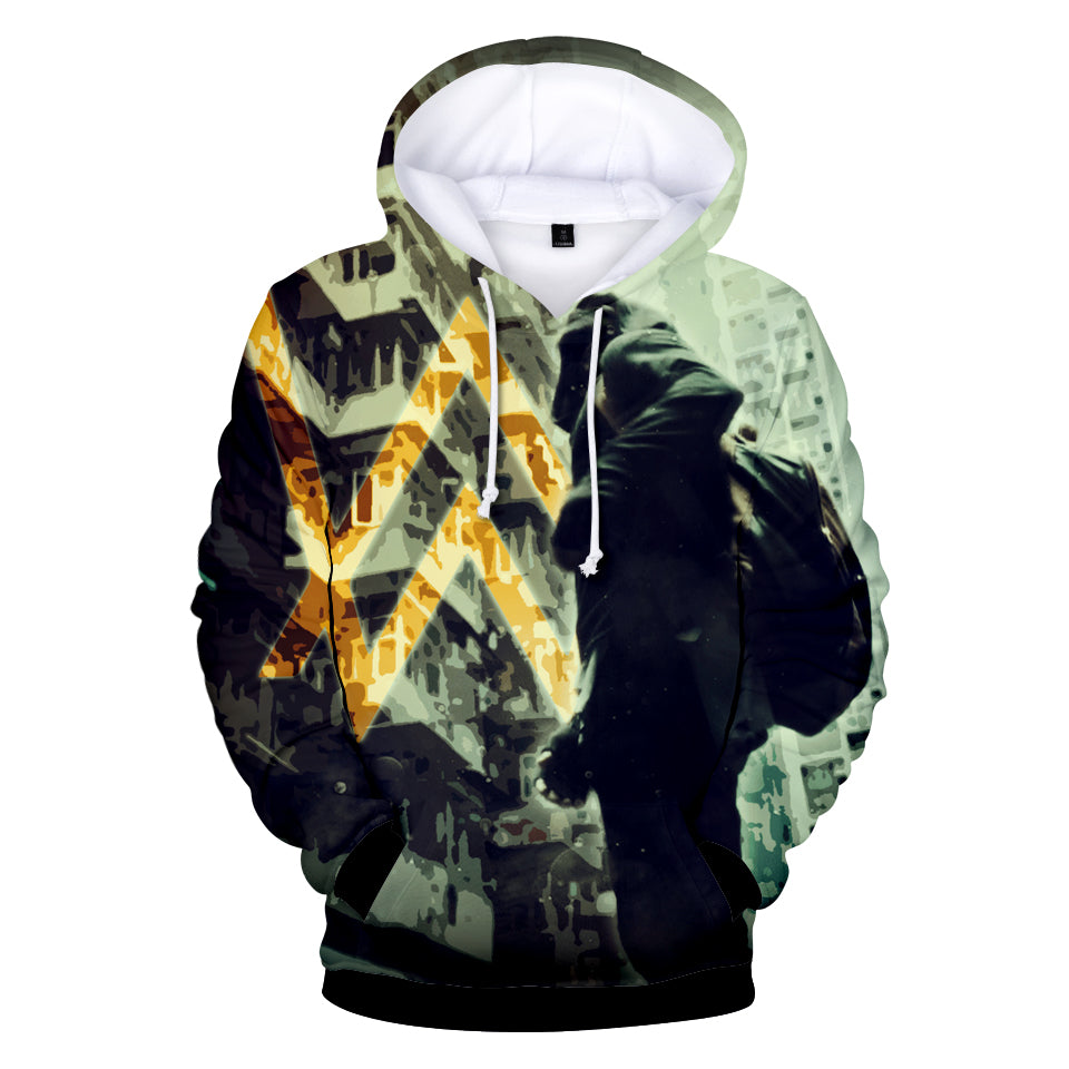 Alan Walker Navy Green 3D Hoodie