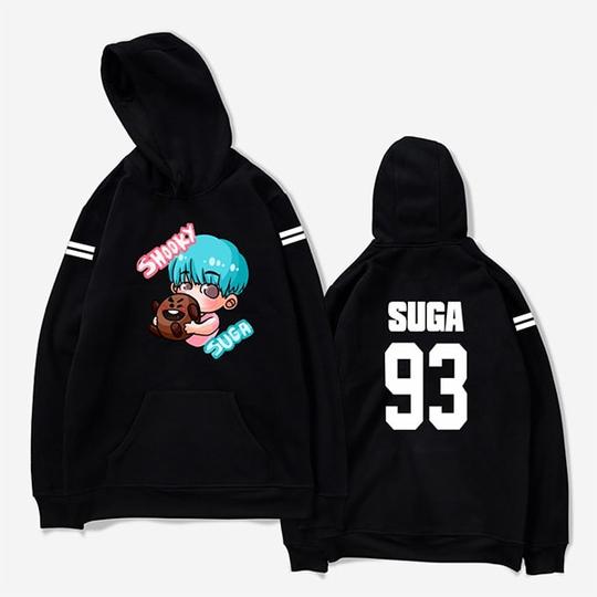 BTS Hoodie - BTS SUGA Super Cute Hoodie