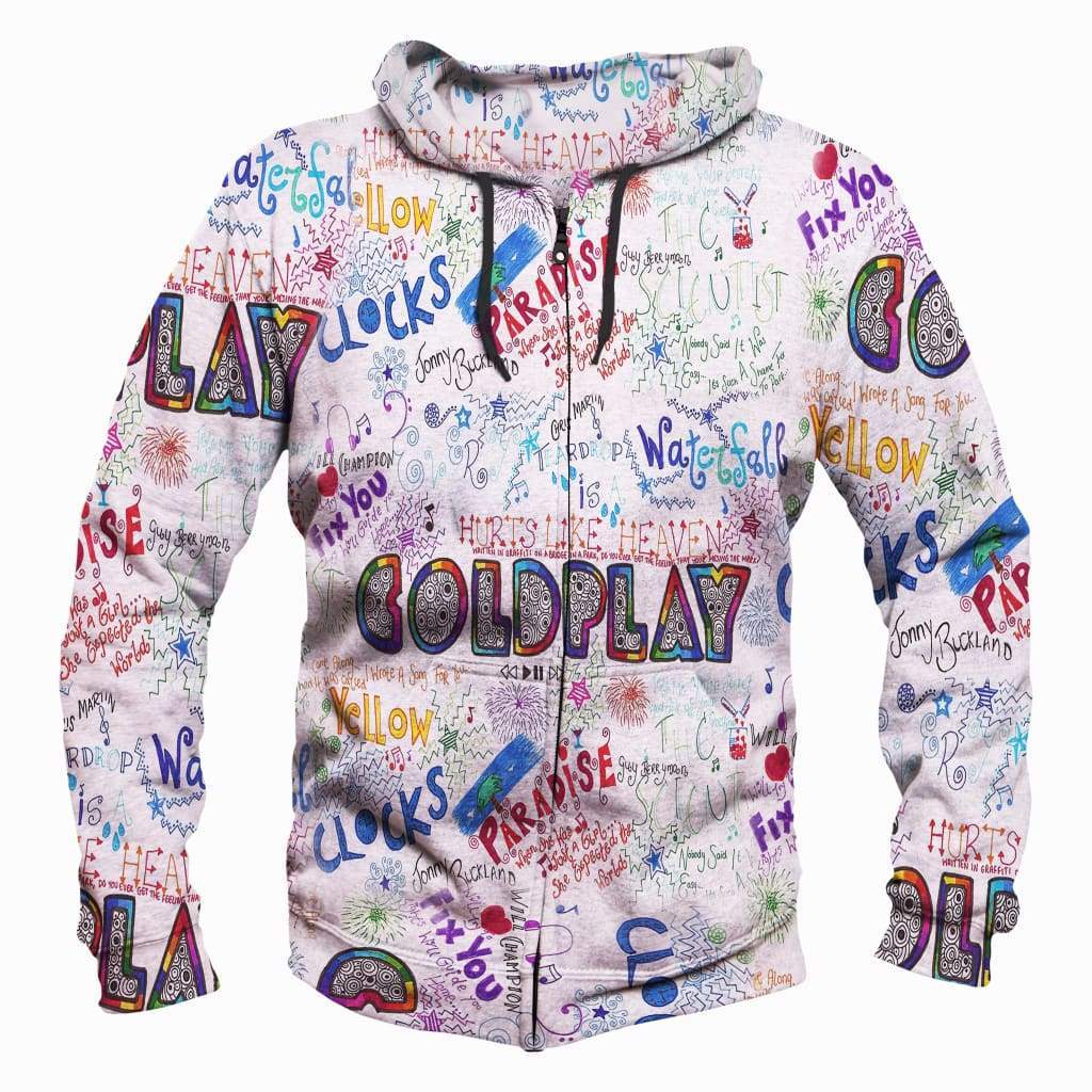 Coldplay Pullover White 3D Hoodie