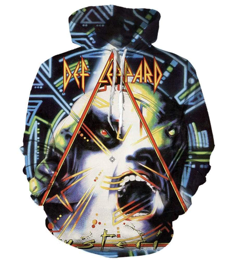 Def Leppard Pullover Black 3D Hoodie