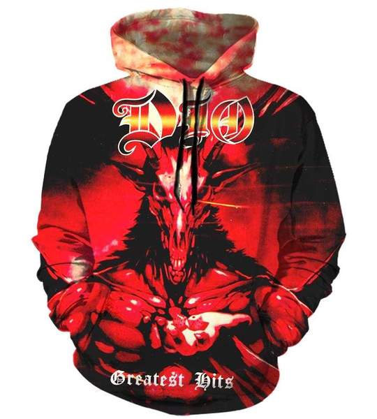 Dio Music Pullover Red 3D Hoodie