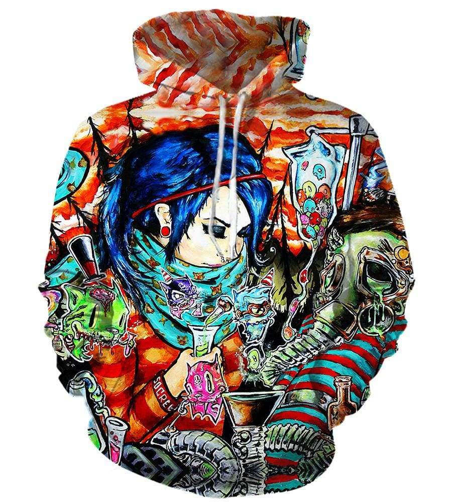 Ghost Trown Pullover Red 3D Hoodie