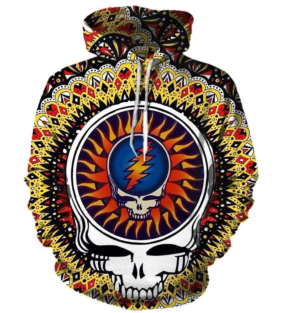 Grateful Dead Pullover Yellow 3D Hoodie