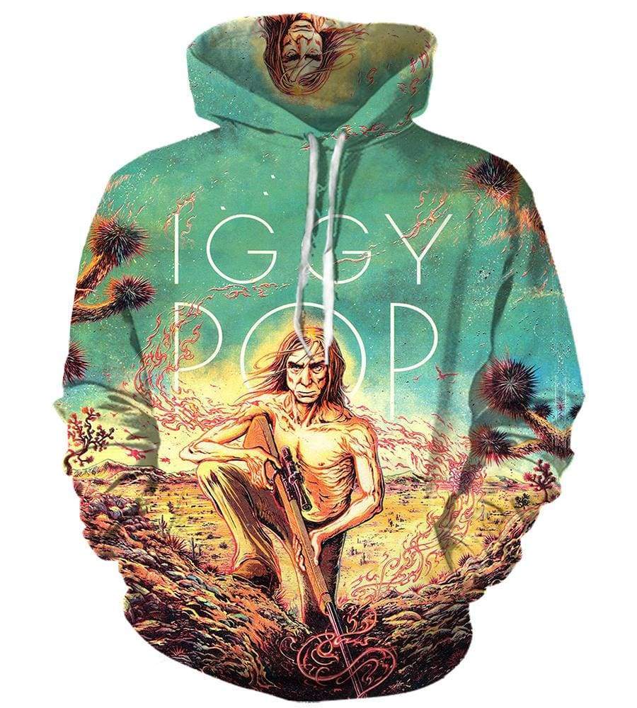 Iggy Pop Pullover Blue 3D Hoodie