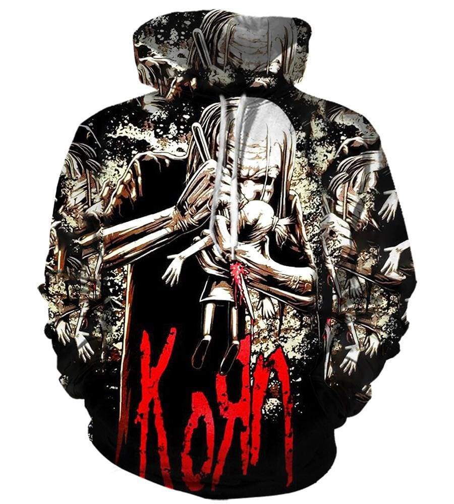 Korn Old Hoodies - Pullover Black 3D Hoodie