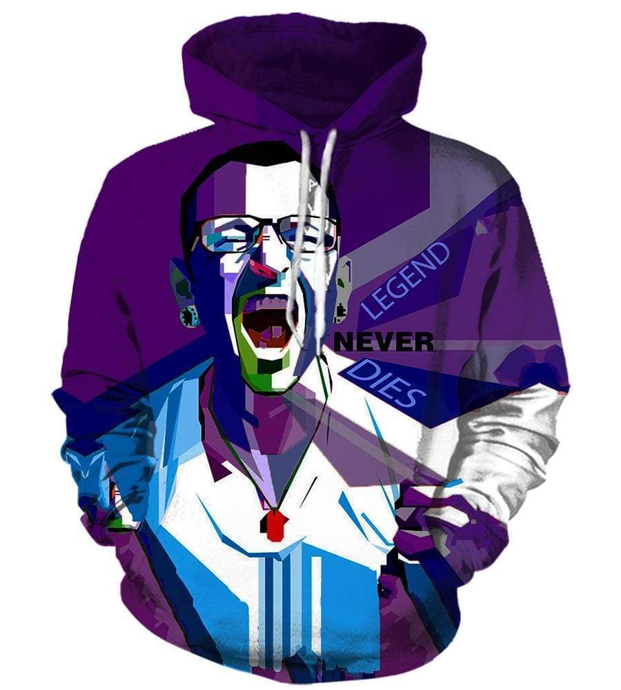 Linkin Park Hoodies - Pullover Purple 3D Hoodie