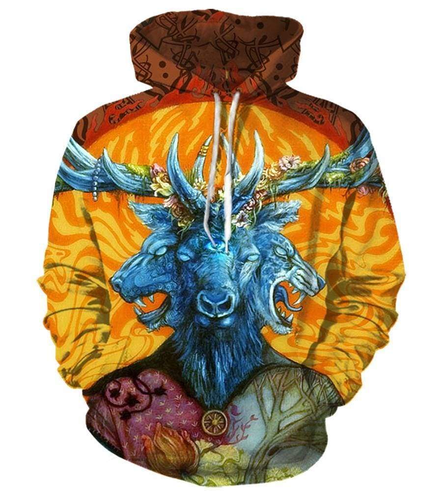 Mastodon Hoodies - Pullover Yellow 3D Hoodie