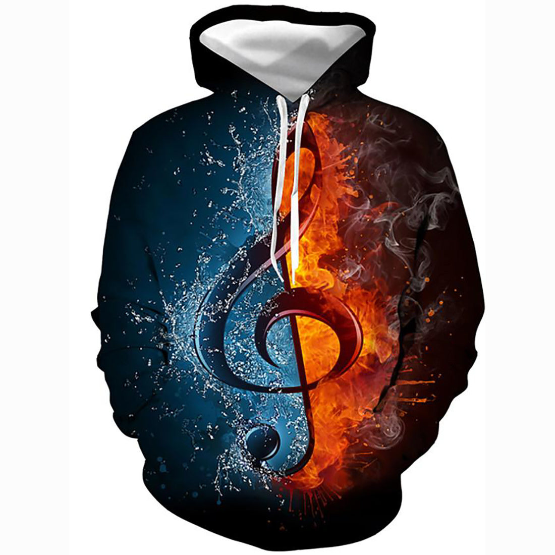 Men's Hoodie Geometric Color Block 3D Hooded Basic Music Pullover