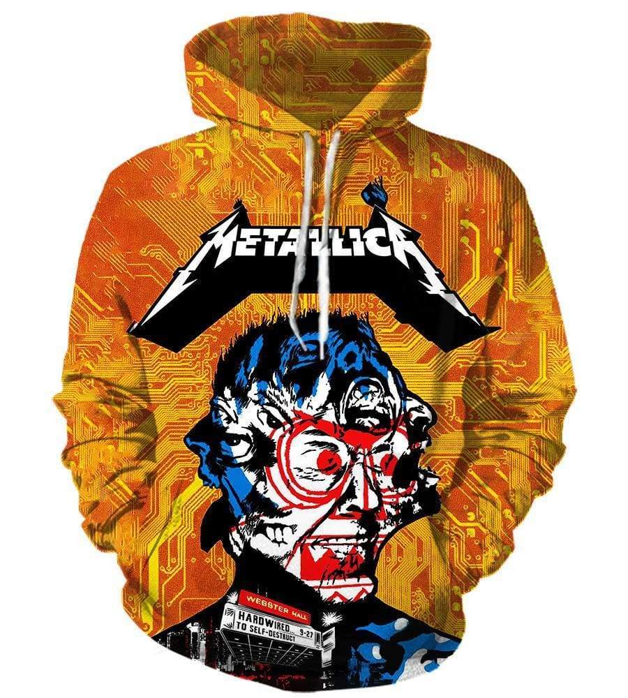 Metallica Hoodies - Pullover Yellow 3D Hoodie