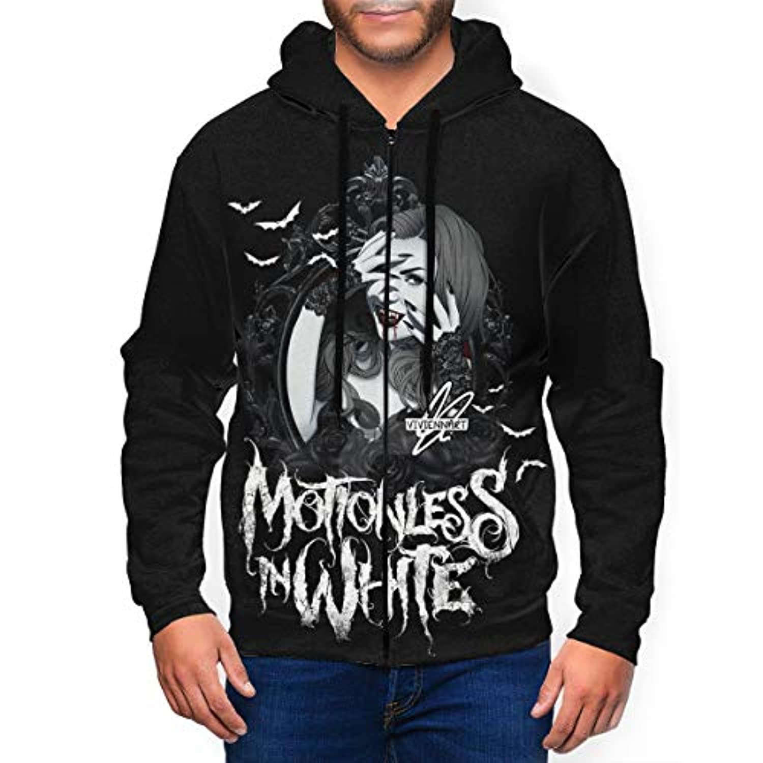 Motionless in White Men's Fashion 3D Printed Zip Hooded Sweatshirt 3D Hoodie