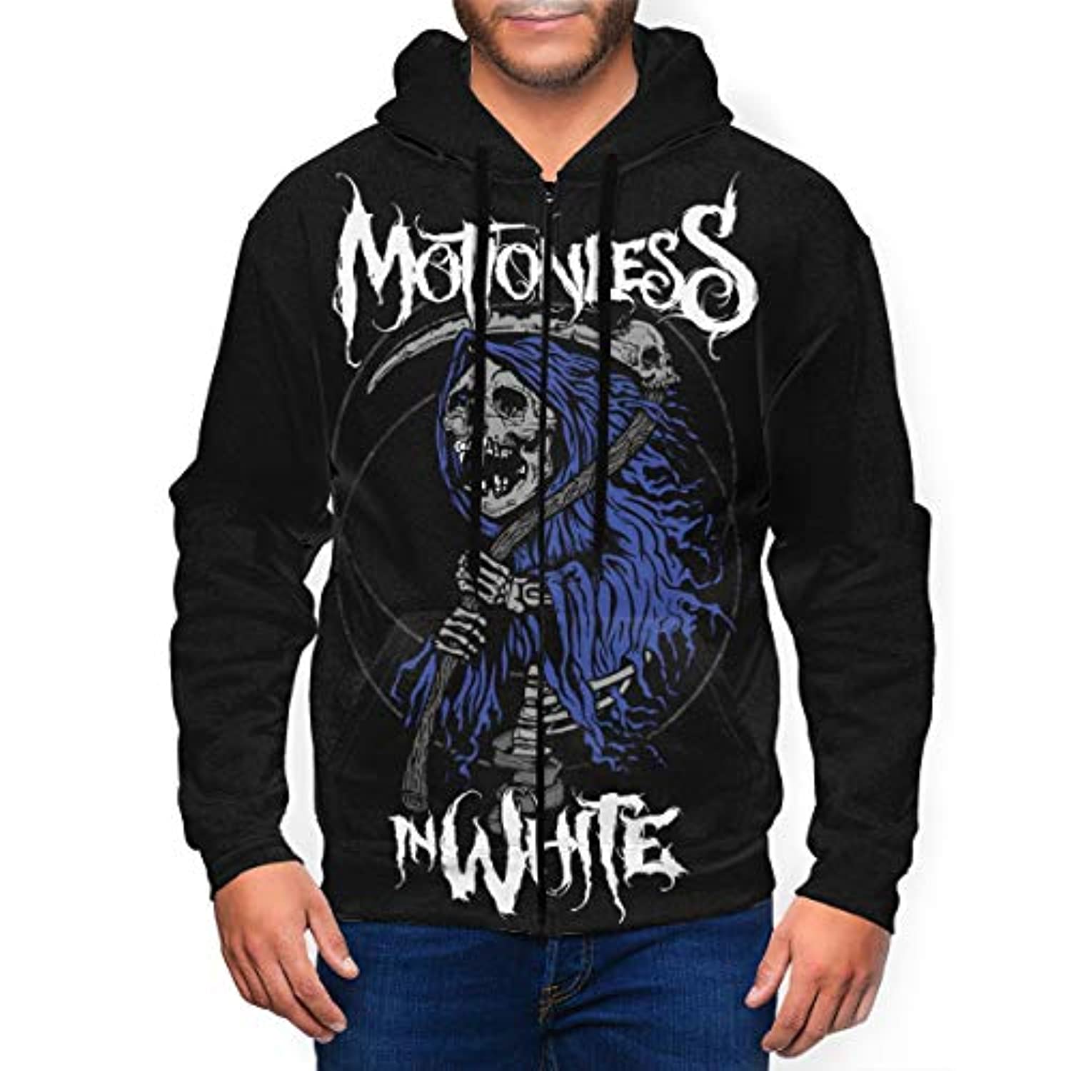 Motionless in White Men's Fashion 3D Printed Zip Up Hooded 3D Hoodie