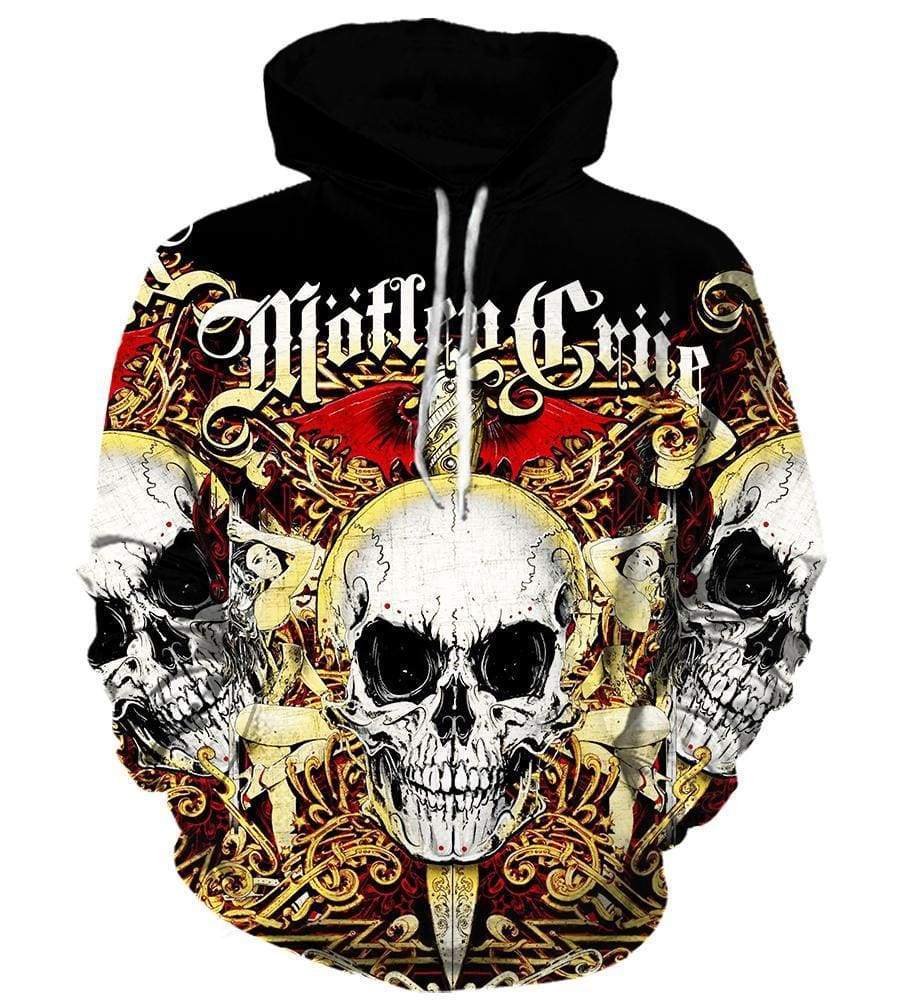 Motley Crue Hoodies - Pullover Black 3D Hoodie