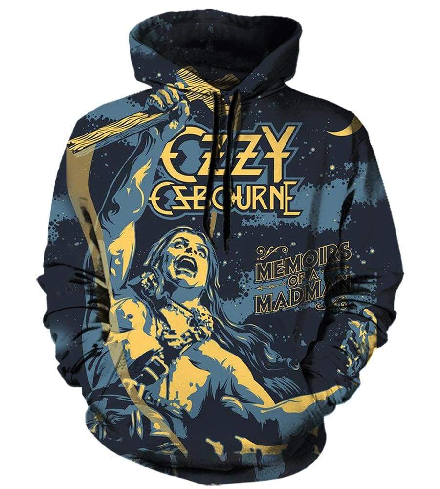 Ozzy Osbourne Hoodies - Pullover Black 3D Hoodie