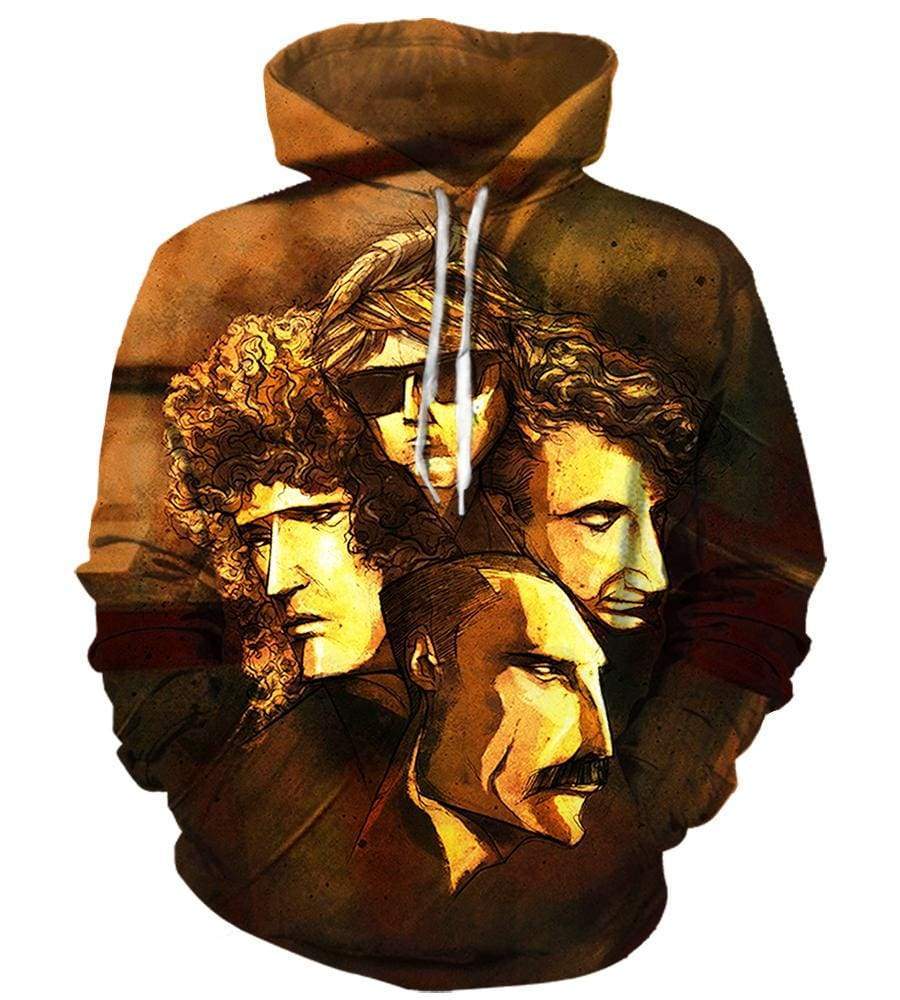 Queen Hoodies - Pullover Yellow 3D Hoodie