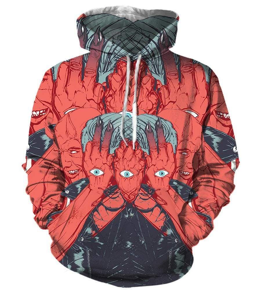 Queen Of the Stone Age Hoodies - Pullover Red 3D Hoodie