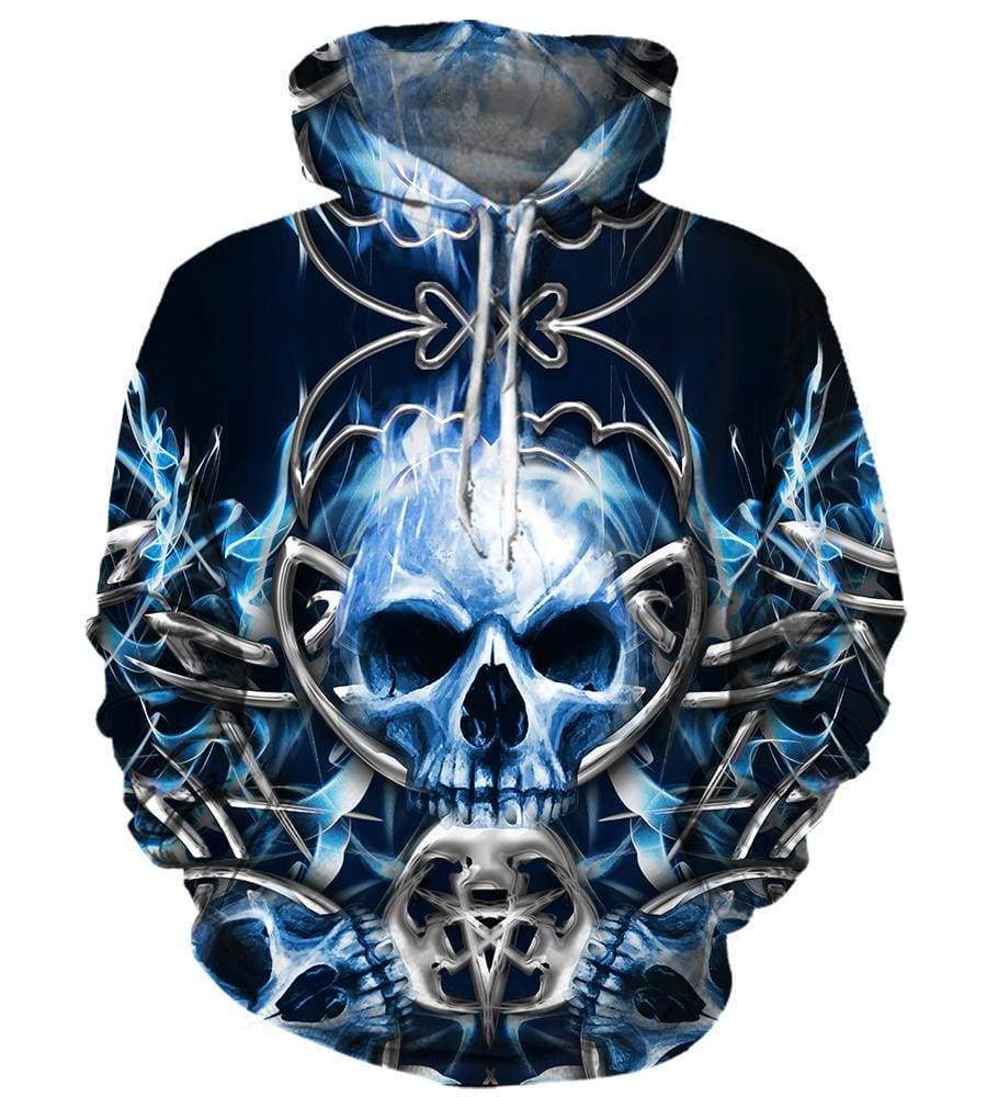 Queensryche Hoodies - Pullover Blue 3D Hoodie