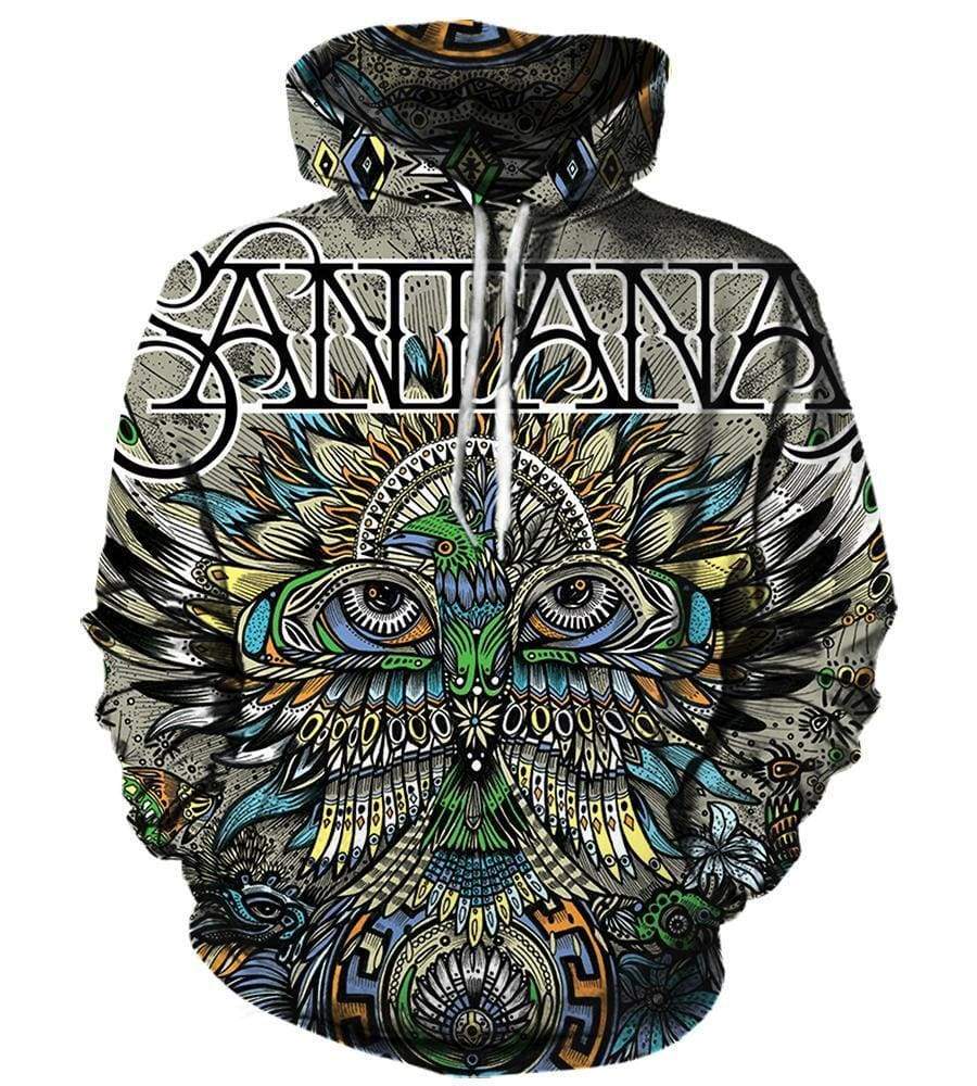 Santana Hoodies - Pullover Black 3D Hoodies