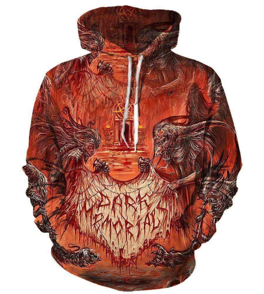 Sinister Hoodies - Pullover Red 3D Hoodies