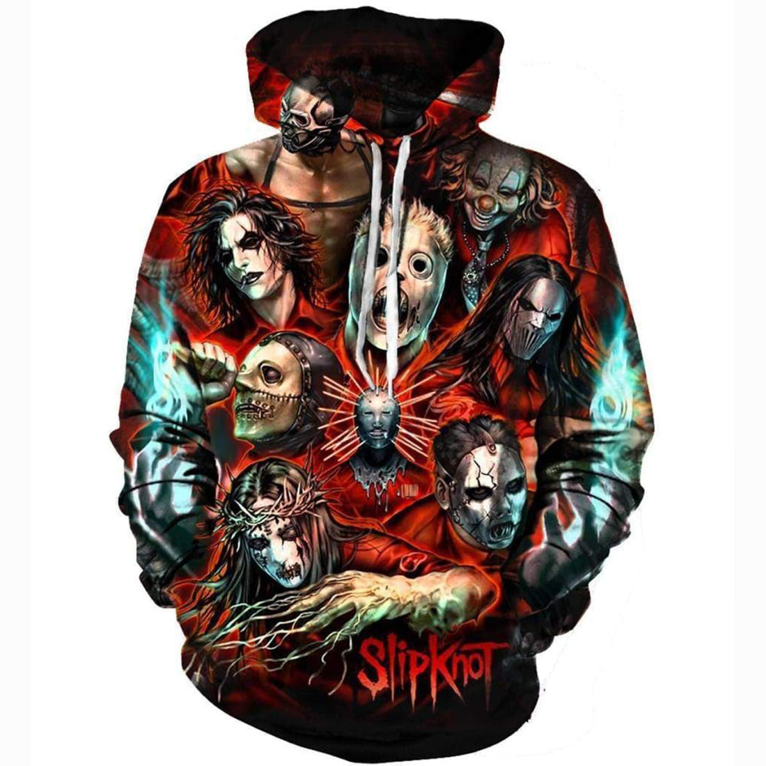 Slipknot Hoodies - Pullover Red Zombie 3D Hoodie