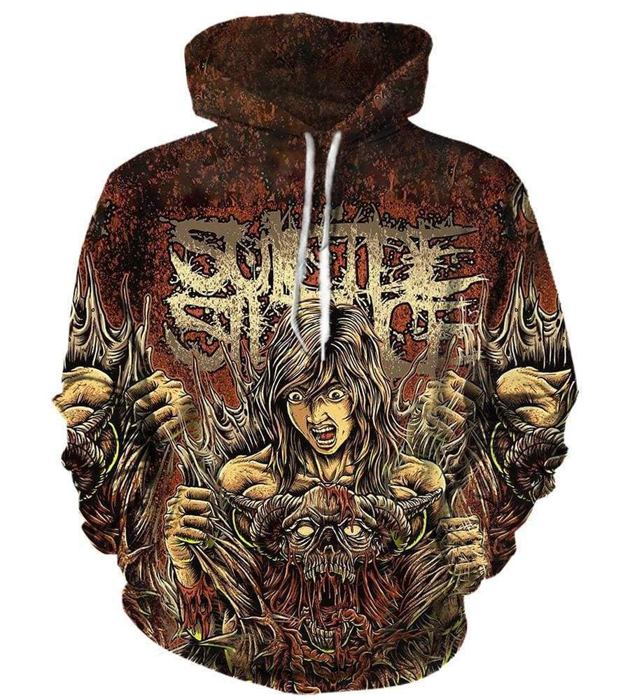 Suicide Silence Hoodie - Pullover Red 3D Hoodie