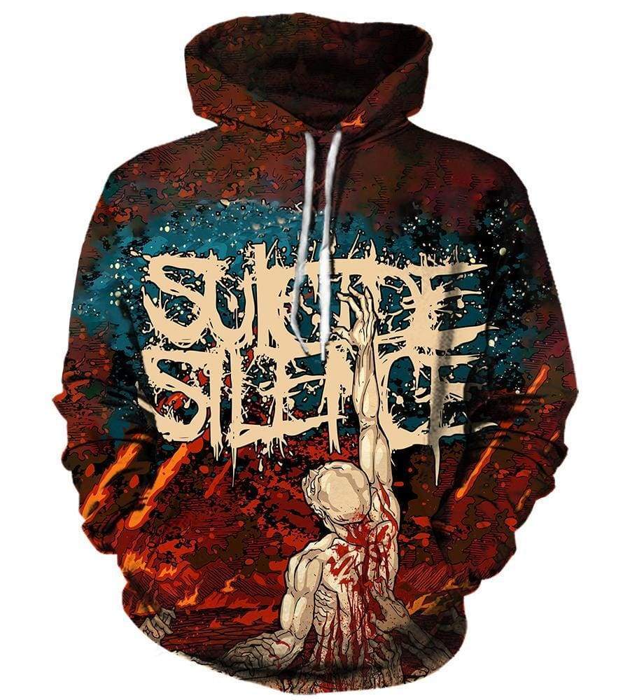 Suicide Silence Hoodies - Pullover Black 3D Hoodie