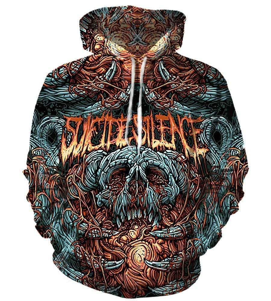 Suicide Silence Hoodies - Pullover Blue 3D Hoodie