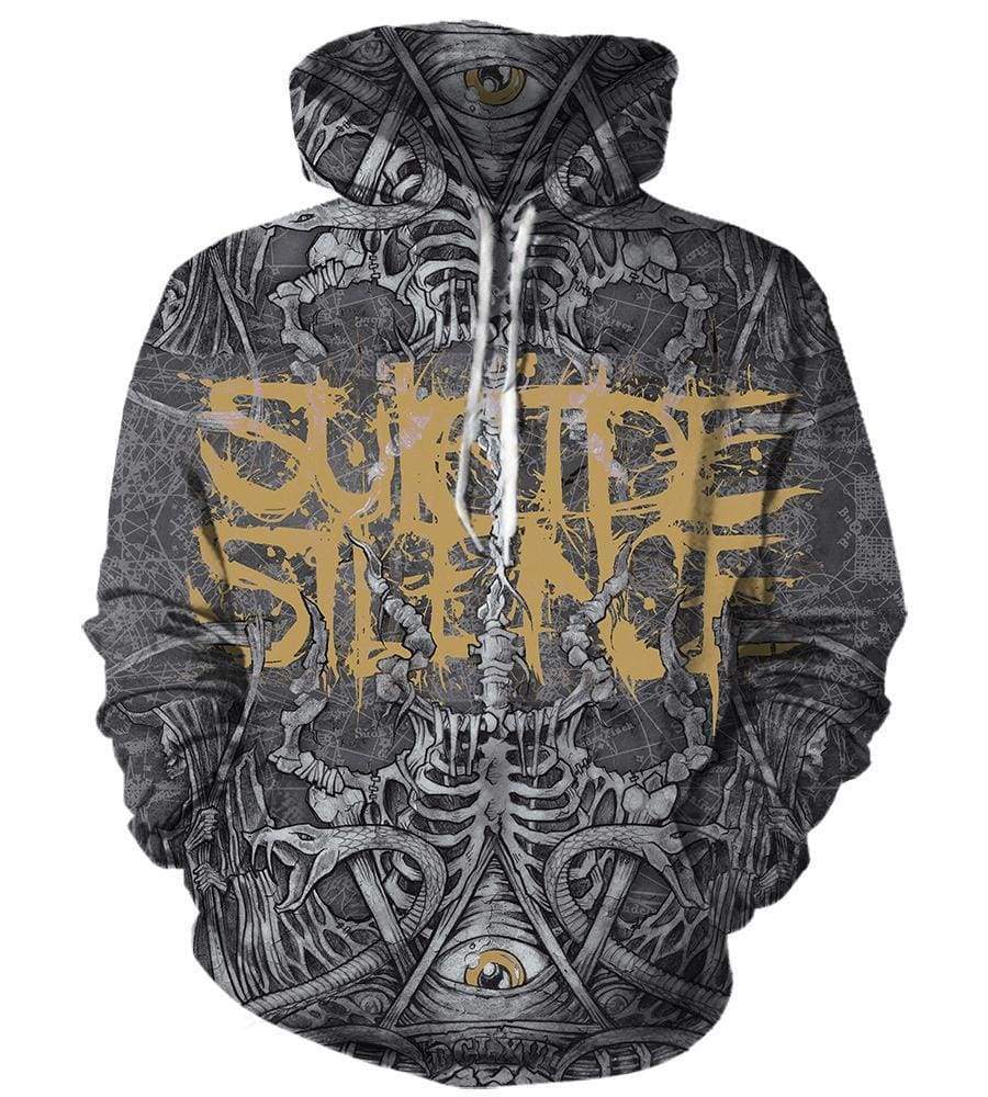 Suicide Silence Hoodies - Pullover Grey 3D Hoodie