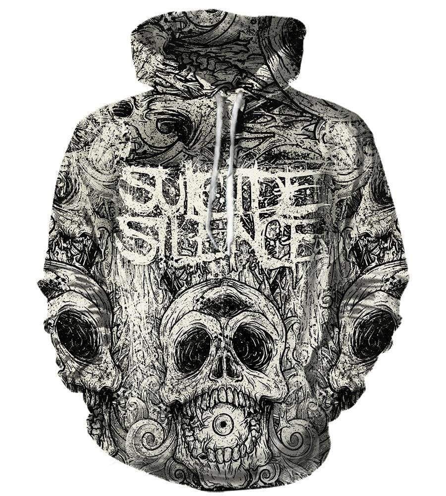 Suicide Silence Hoodies - Pullover White 3D Hoodie