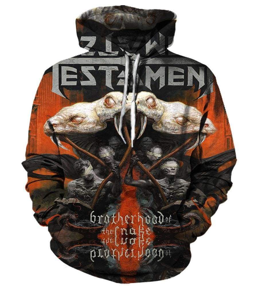 Testament Hoodies - Pullover Orange 3D Hoodie