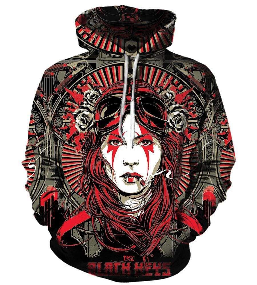 The Black Keys Hoodies - Pullover Red 3D Hoodie