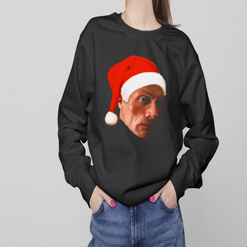 The Rock Eyebrow Raise Face Christmas Meme shirt