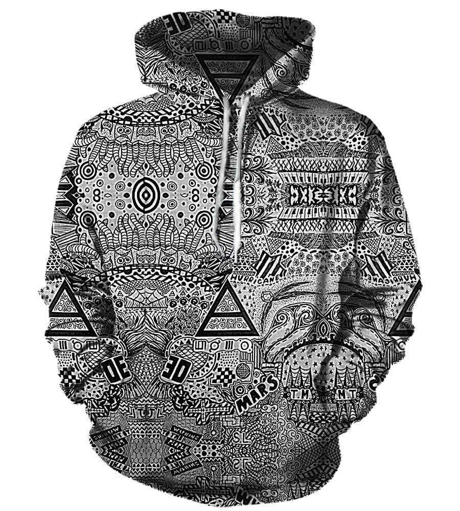 Thirty Seconds To Mars Hoodies - Pullover Grey 3D Hoodie