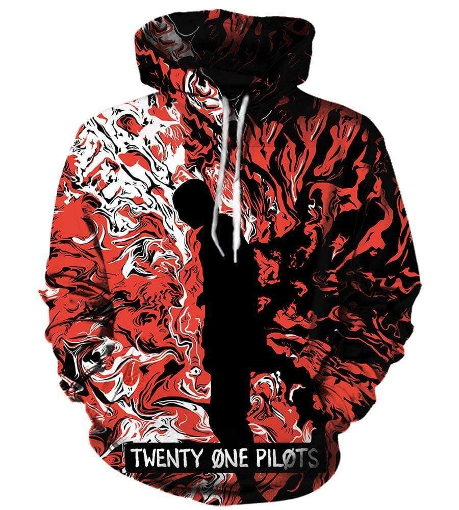 Twenty One Pilots Hoodies - Pullover Red 3D Hoodie