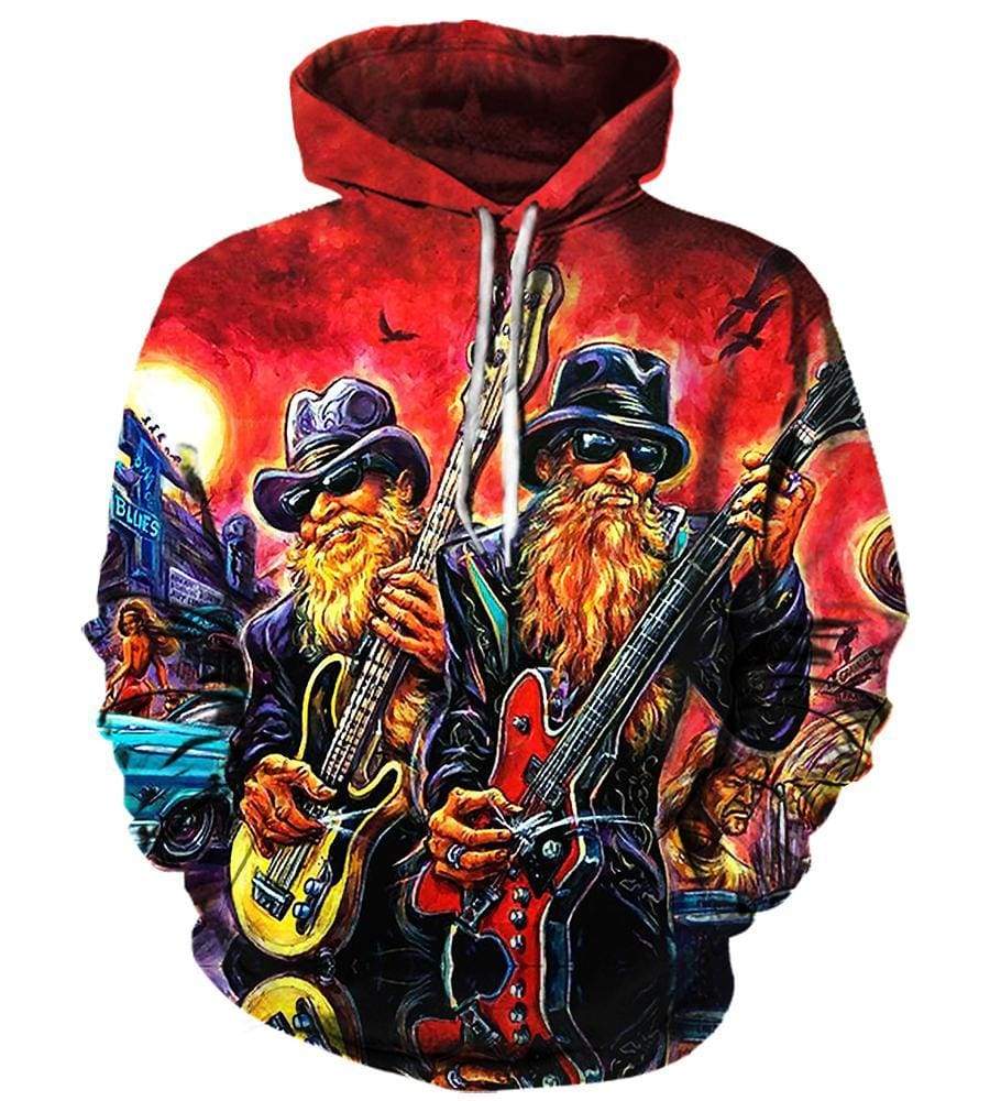 ZZ Top Hoodies - Pullover Red 3D Hoodie