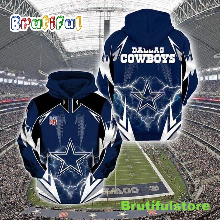 Dallas Cowboys Nflbud Light All Over Print Hoodie