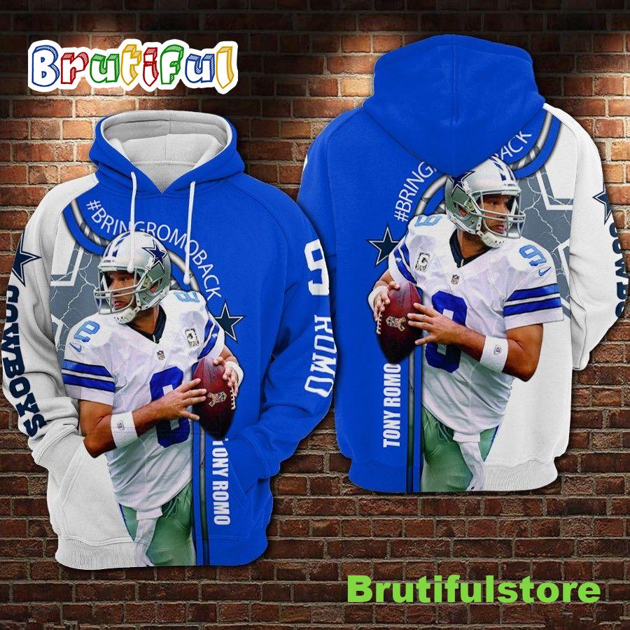 Dallas Cowboys Romo Back All Over Print Hoodie