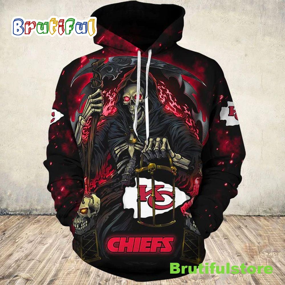 Kansas City Chiefs Halloween Death Seeks Its Prey 3D All Over Print Shirt