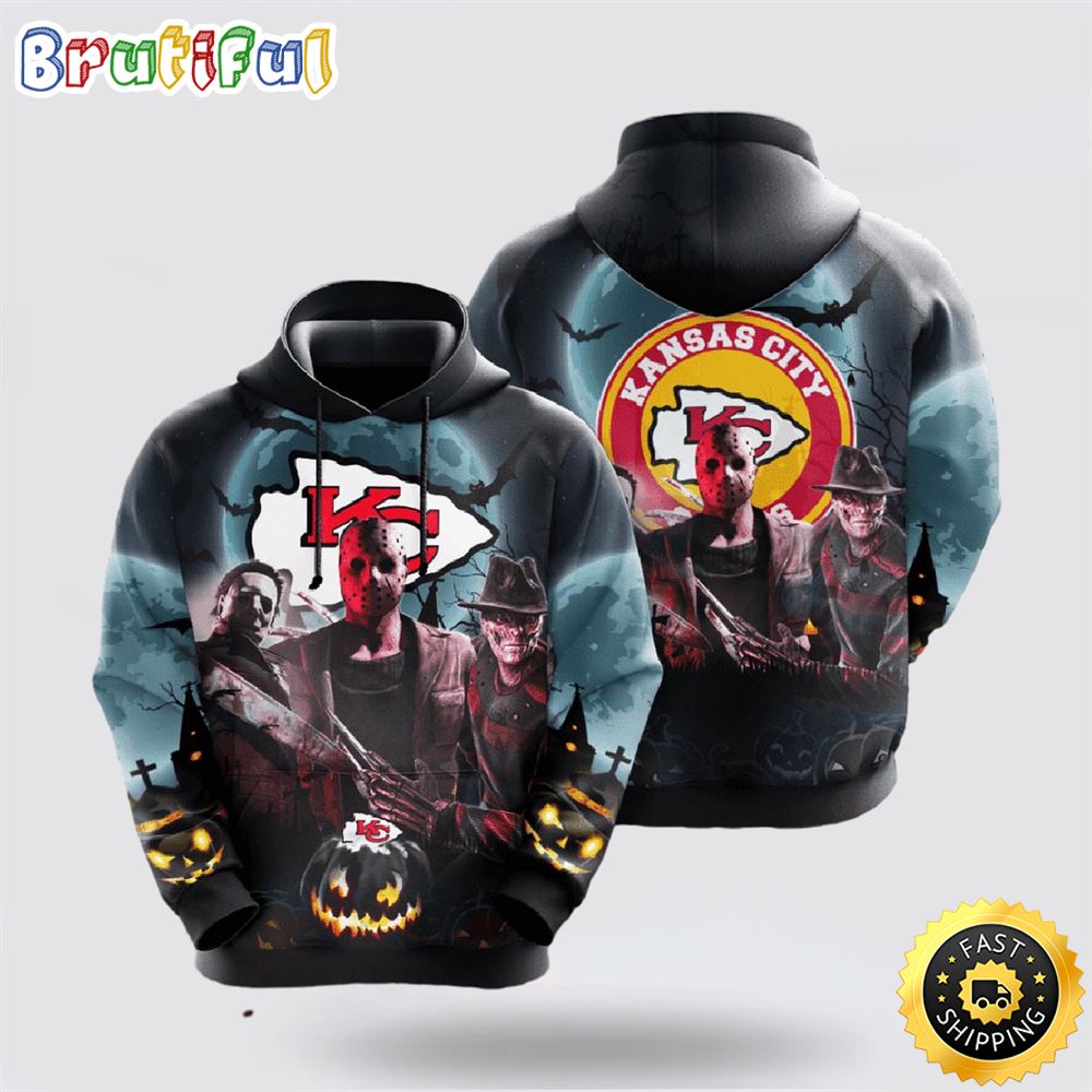 Kansas City Chiefs Horror Night Halloween 3D Hoodie