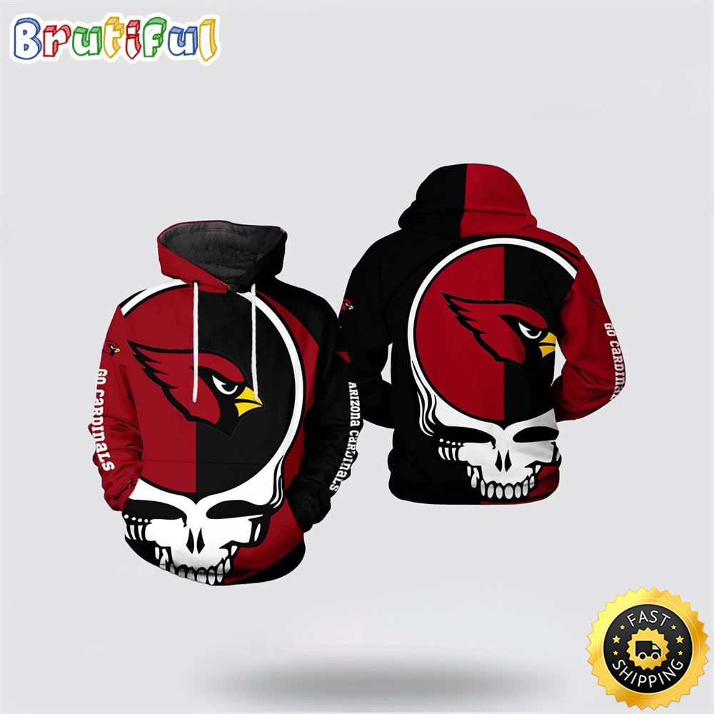 NFL Arizona Cardinals 3D Hoodie Printed Grateful Dead Show Team Pride