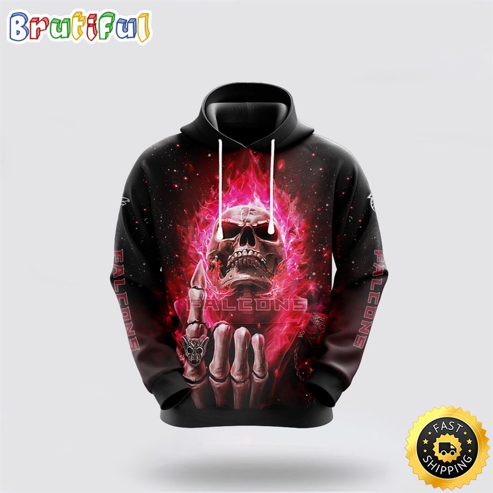 NFL Atlanta Falcons 3D Hoodie All Over Print Skull Show Your Team Spirit