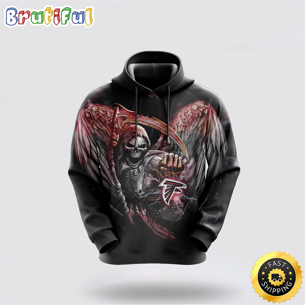 NFL Atlanta Falcons 3D Hoodie All Over Print Skull Stand Out In The Crowd