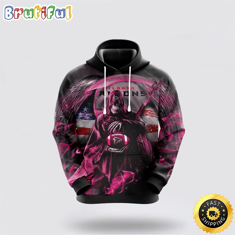 NFL Atlanta Falcons 3D Hoodie All Over Print Skull Ultimate Fan Gear