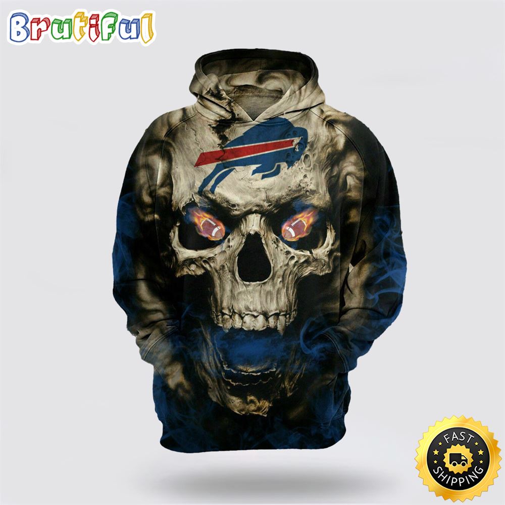 NFL Buffalo Bills 3D Hoodie All Over Print Shirts Skull Stay Cozy And Stylish