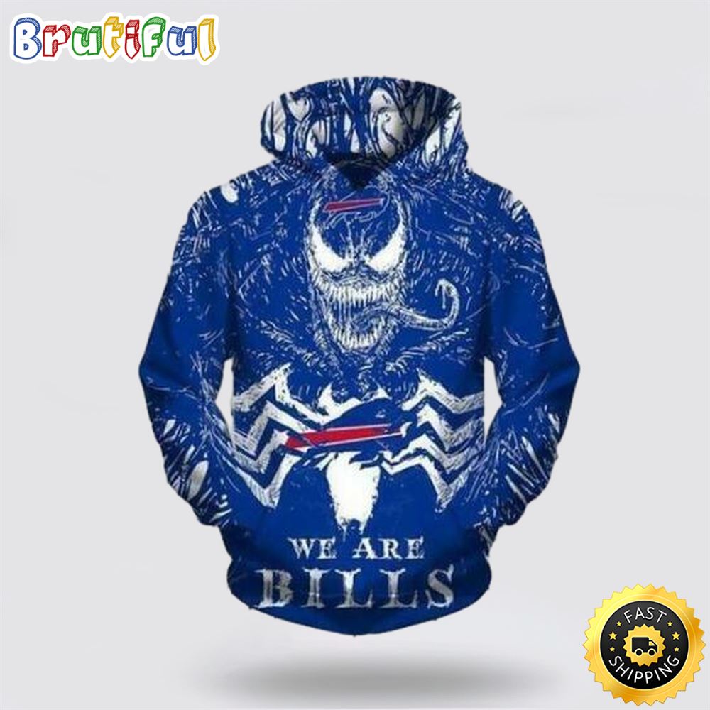 NFL Buffalo Bills 3D Hoodie All Over Print Shirts Venom Show Your Team Spirit