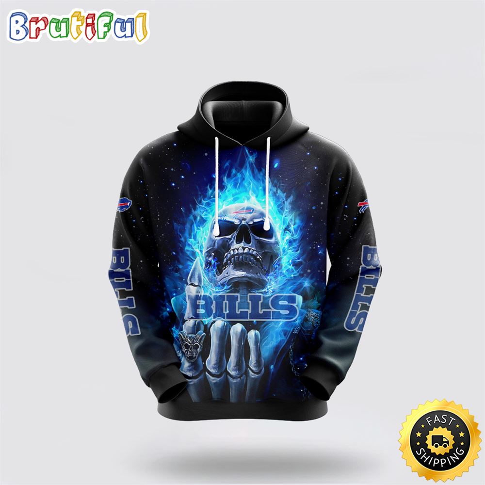 NFL Buffalo Bills 3D Hoodie All Over Print Skull Elevate Your Game