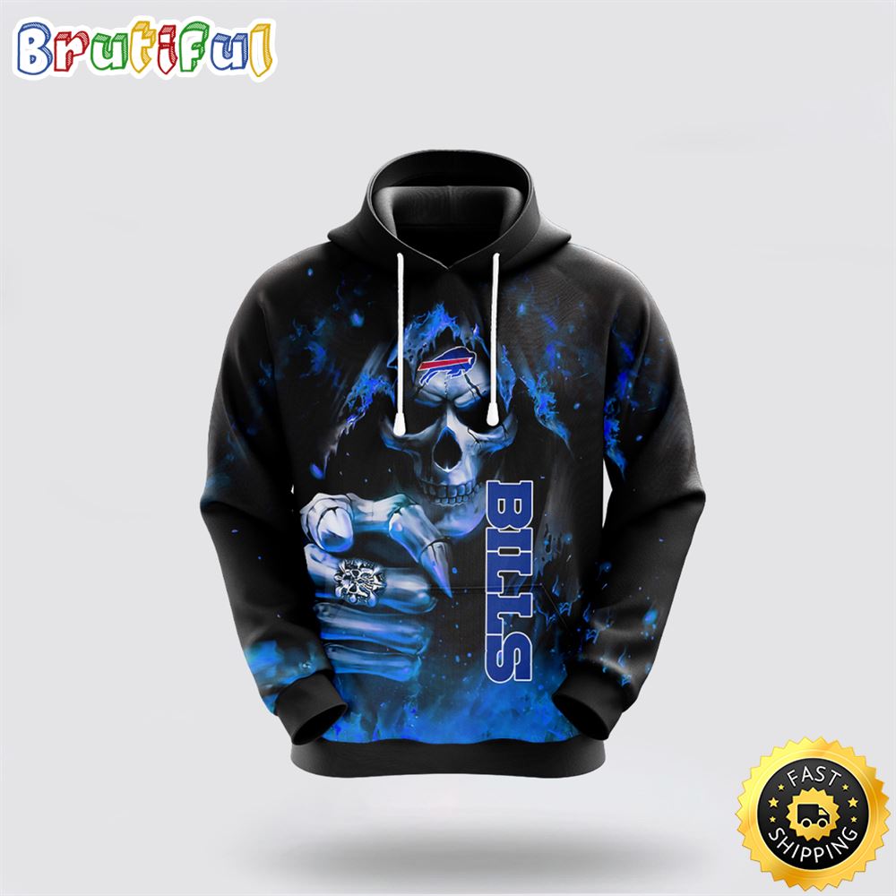 NFL Buffalo Bills 3D Hoodie All Over Print Skull Show Your Team Spirit